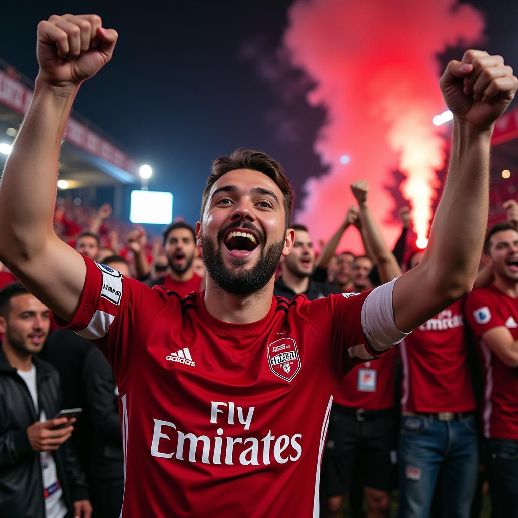 Besiktas Fans Celebrating a Goal