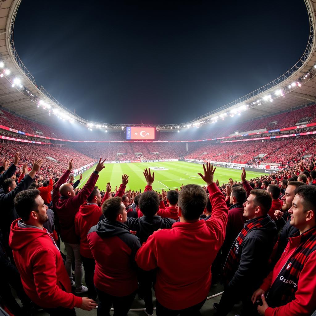 Besiktas fans celebrating a successful play