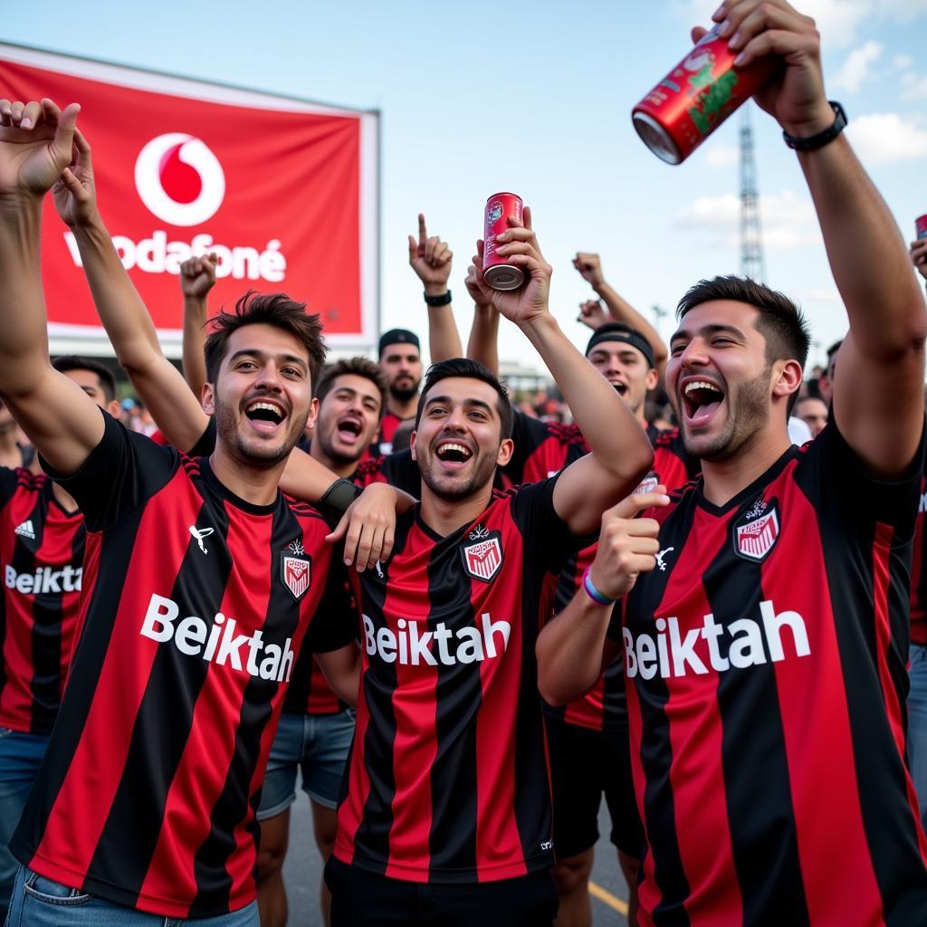 Beşiktaş Fans Celebrating with Cacti Travis Scott Drink