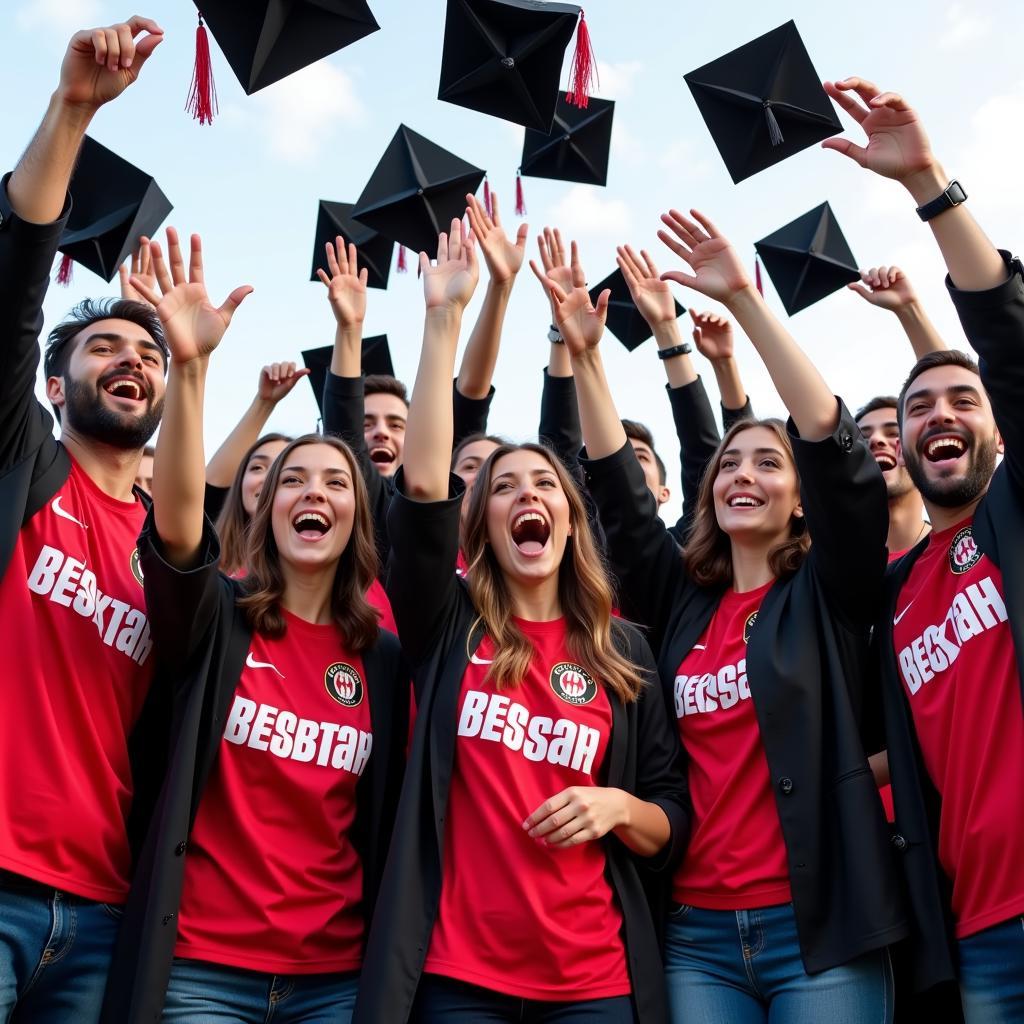 Beşiktaş Fans Celebrating Graduation