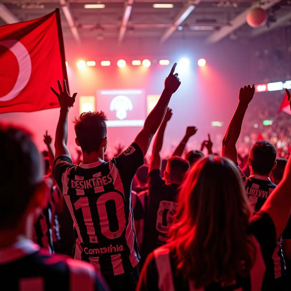 Besiktas Fans Celebrating in Philadelphia