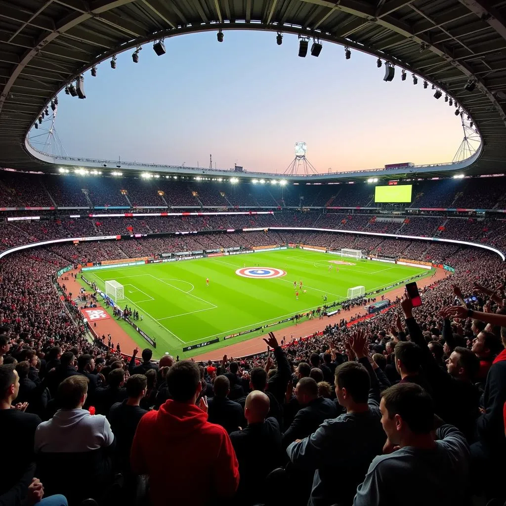 Beşiktaş fans create a vibrant atmosphere at Vodafone Park