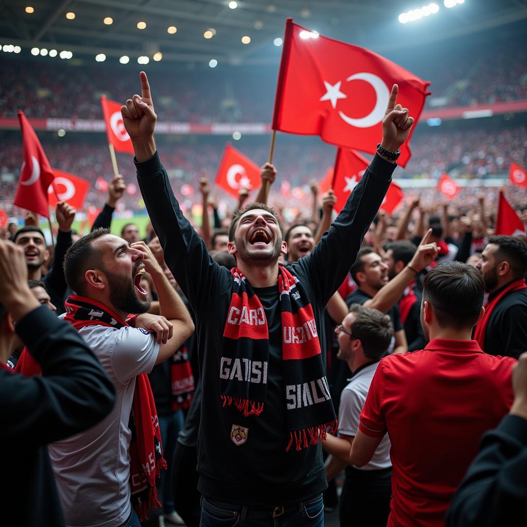 Beşiktaş Fans Celebrating a Kirby Derby Victory