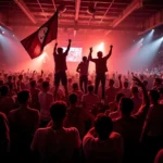 Besiktas fans celebrating a victory