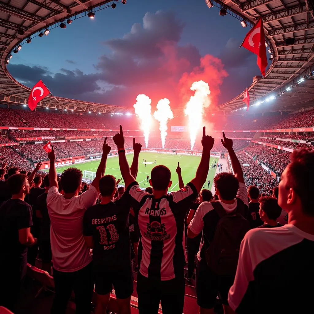 Besiktas Fans Celebrating Victory