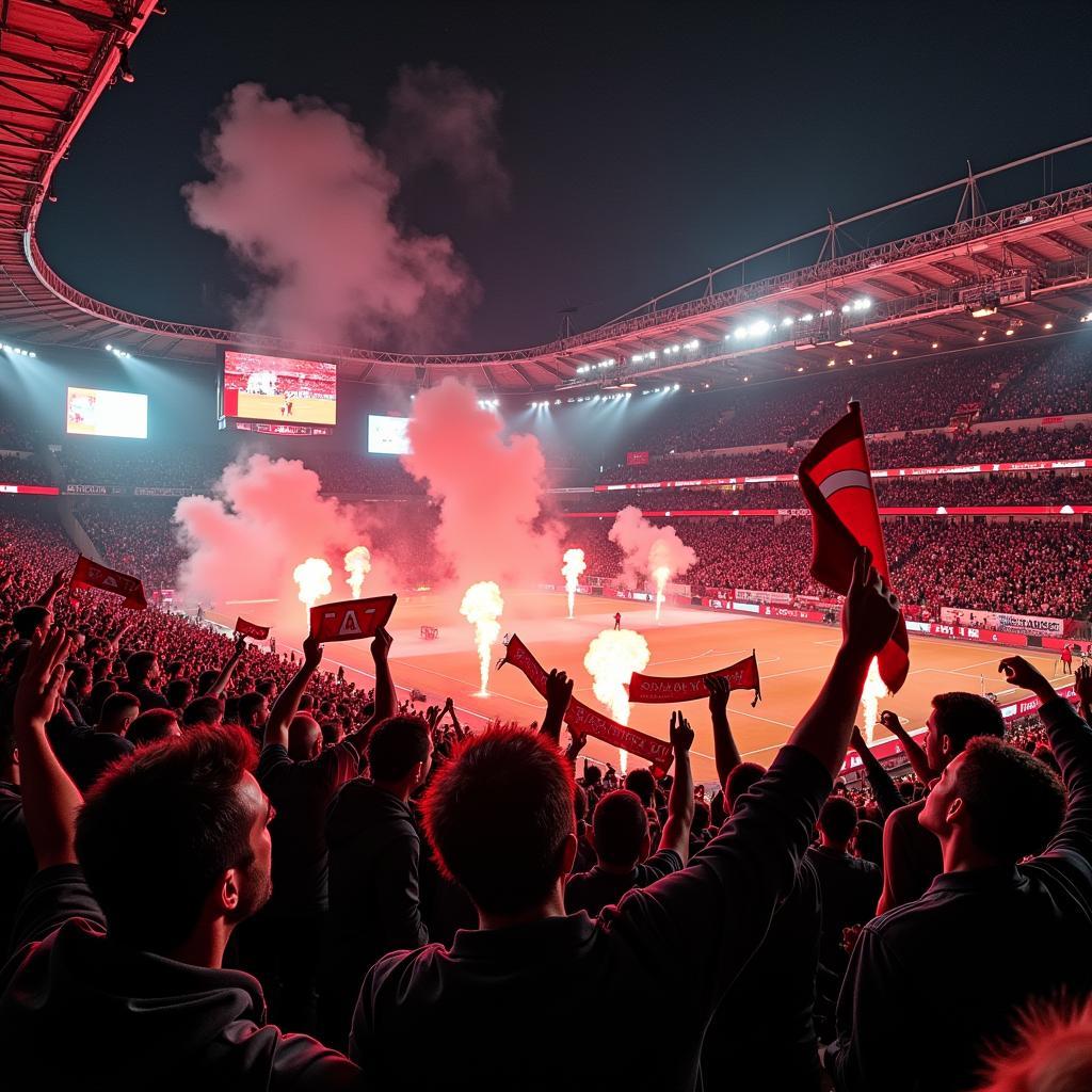 Besiktas Fans Celebrating Victory