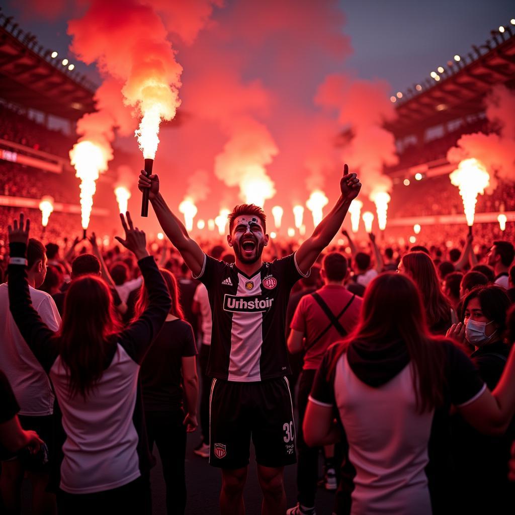 Beşiktaş Fans Celebrating Victory