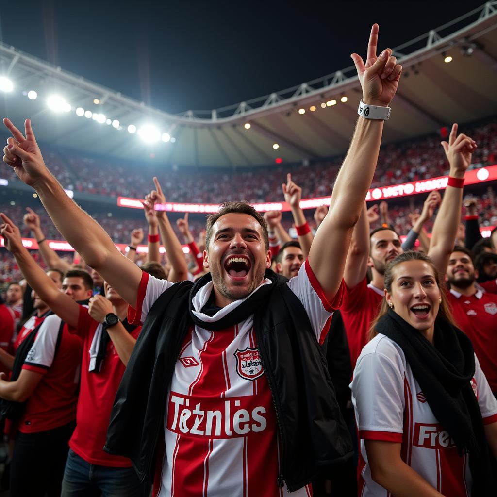 Besiktas fans celebrating a victory