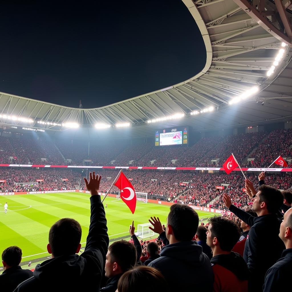 Besiktas fans celebrating a historic victory