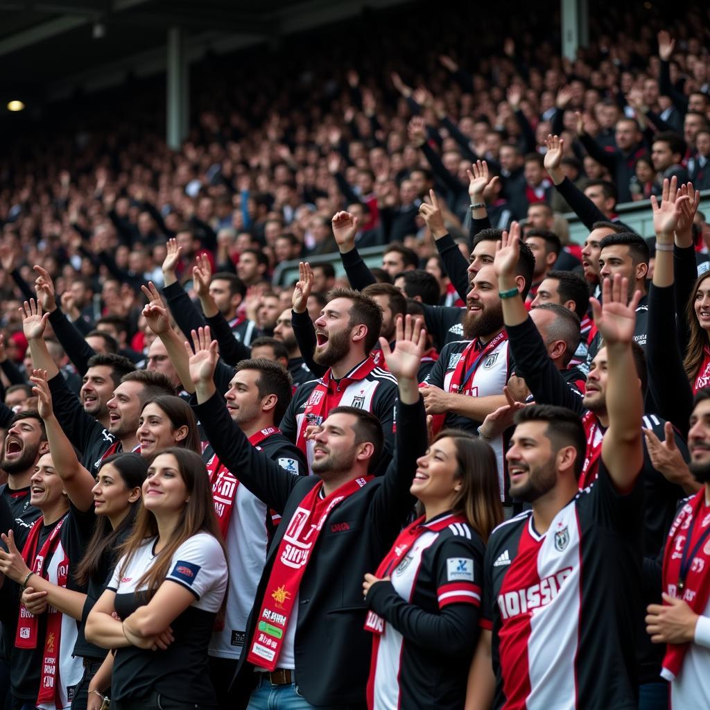 Besiktas Fans Celebrating a Last-Minute Victory