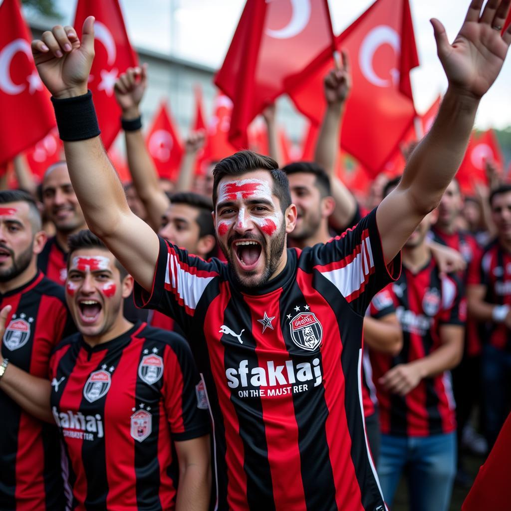 Beşiktaş fans celebrating a victory