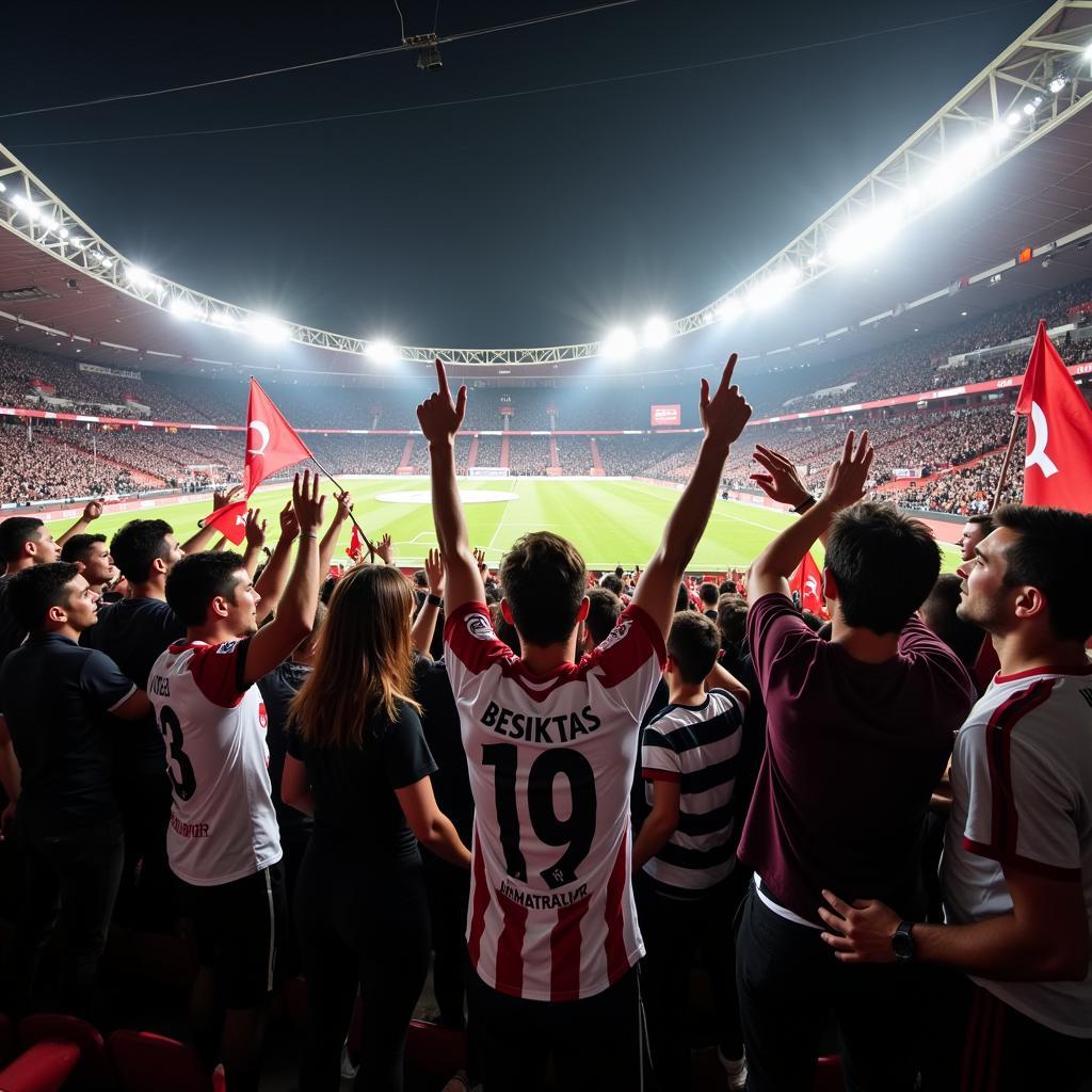 Besiktas fans celebrating a victory