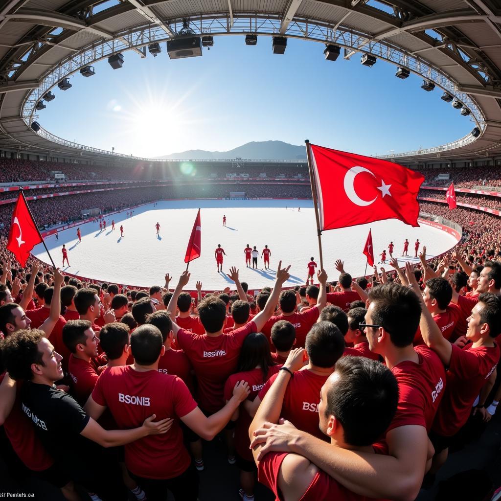 Besiktas fans celebrating a historic victory 