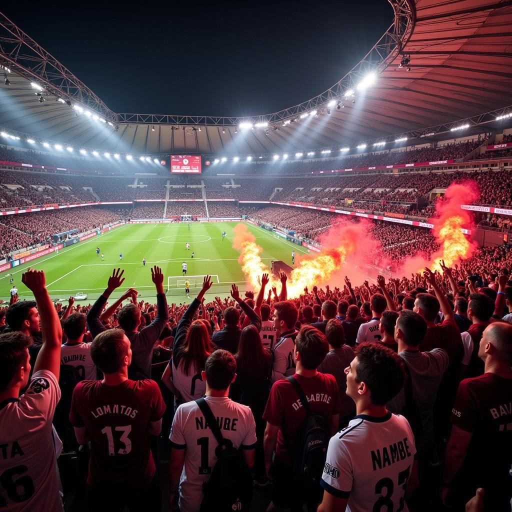 Besiktas Fans Celebrating a Goal