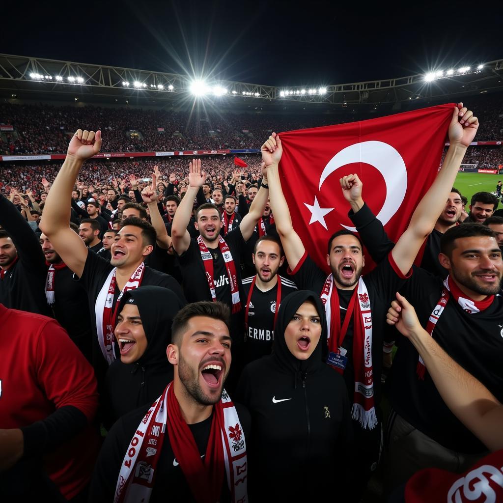 The Unbreakable Bond: Besiktas Fans Celebrating a Hard-Fought Victory