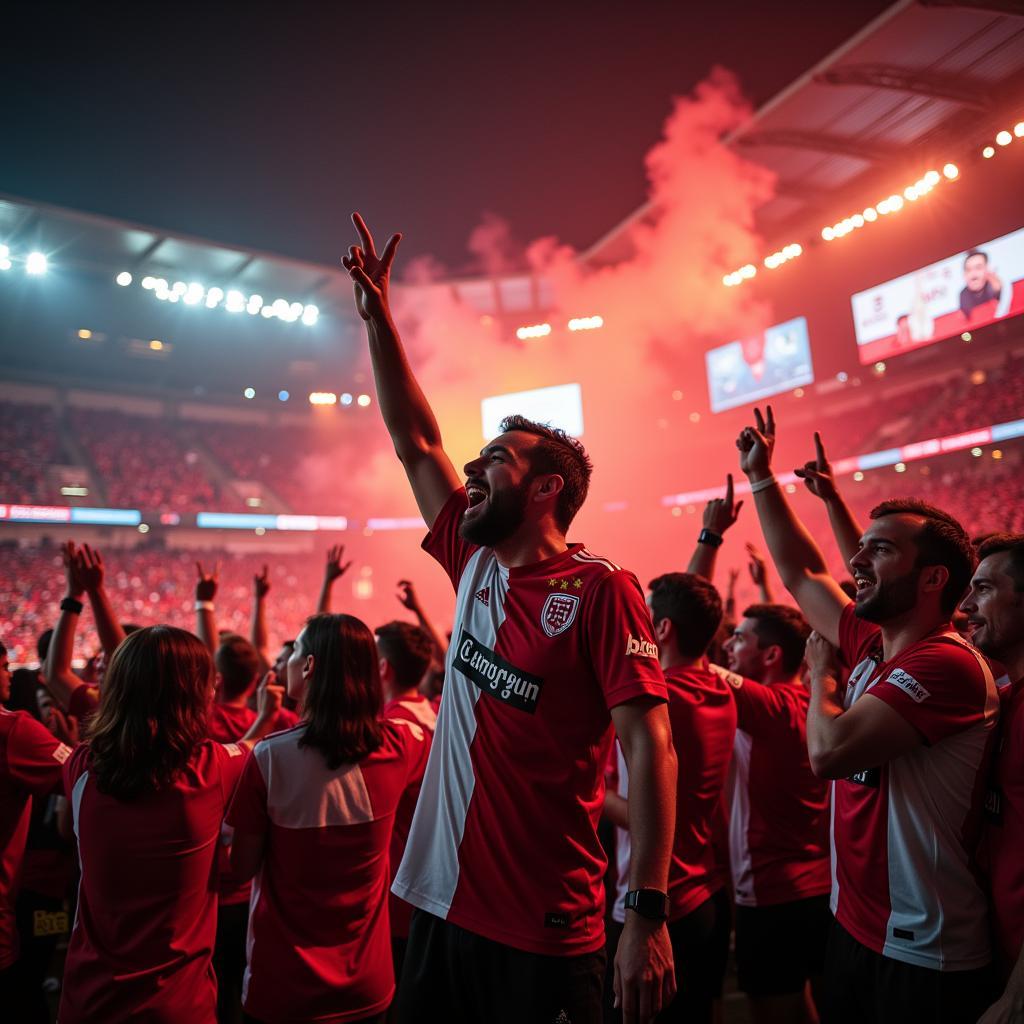 Besiktas Fans Celebrating a Goal