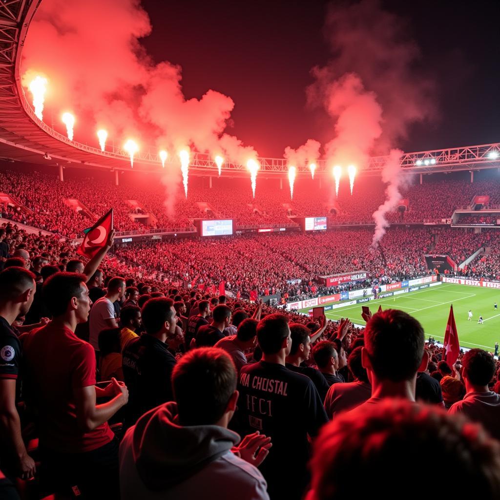 Besiktas fans celebrating a victory