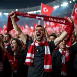 Besiktas fans celebrating a victory