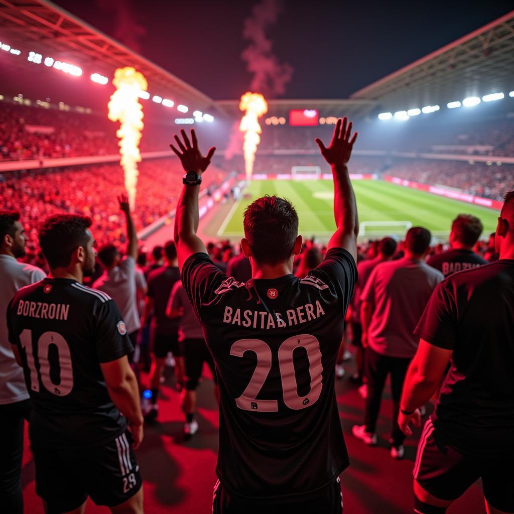 Besiktas fans celebrating a victory