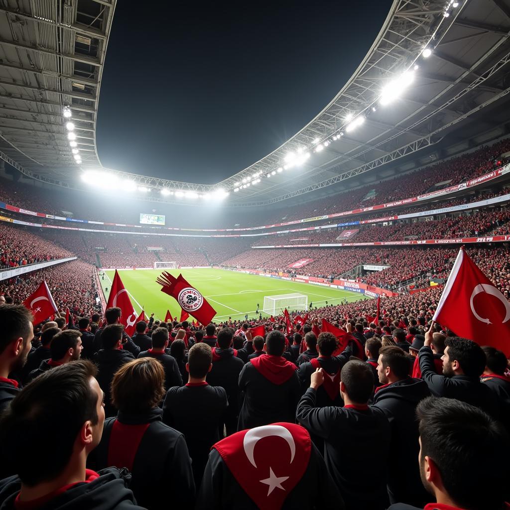 Besiktas Fans Celebrating a Victory