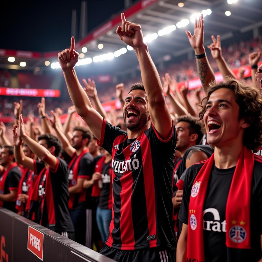 Beşiktaş Fans Celebrating a Victory