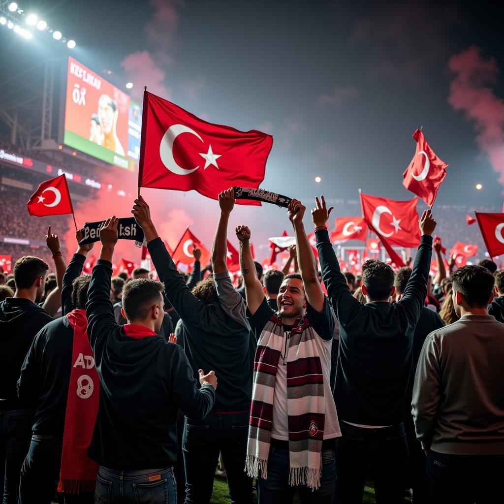 Beşiktaş Fans Celebrating Victory