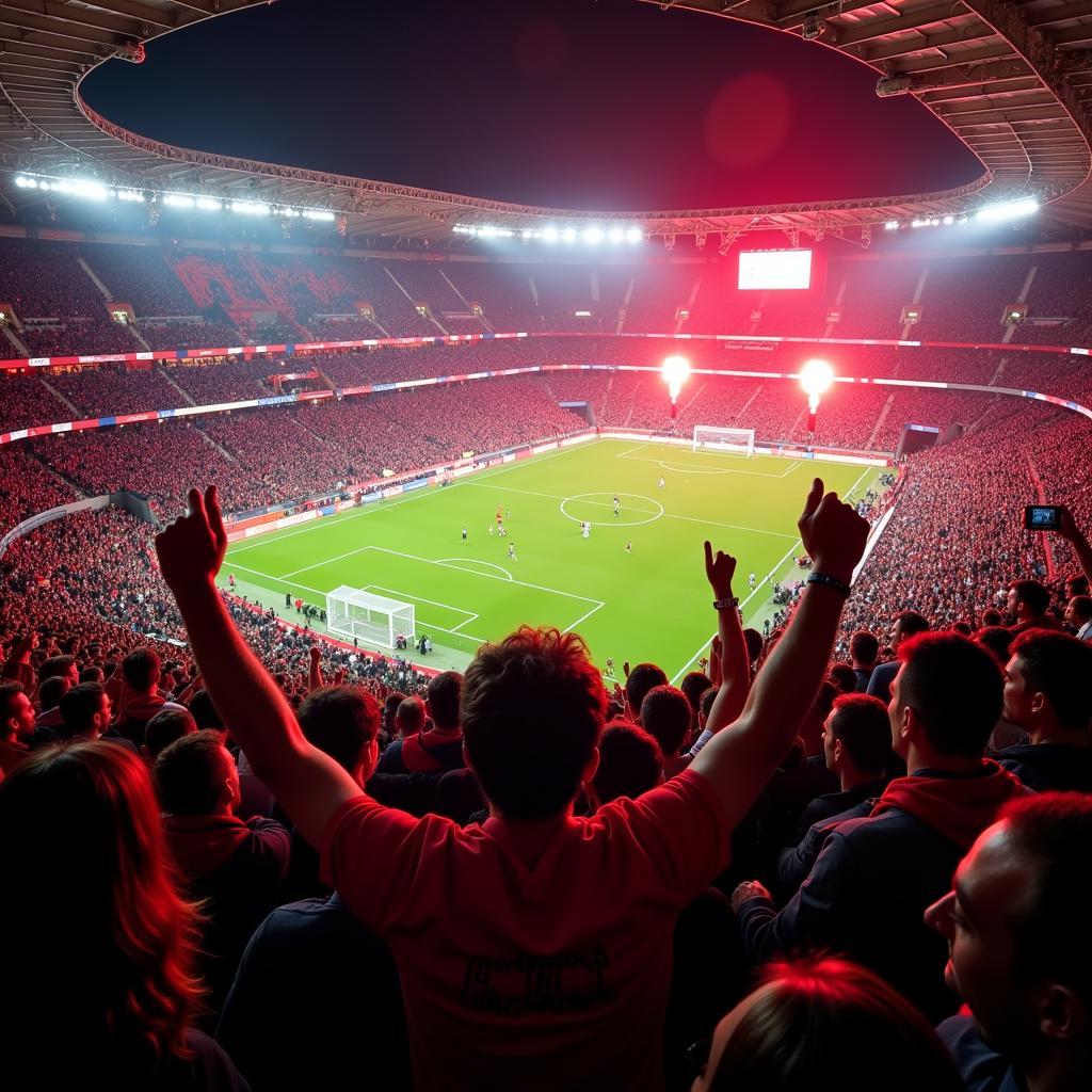 Besiktas fans celebrating a victory