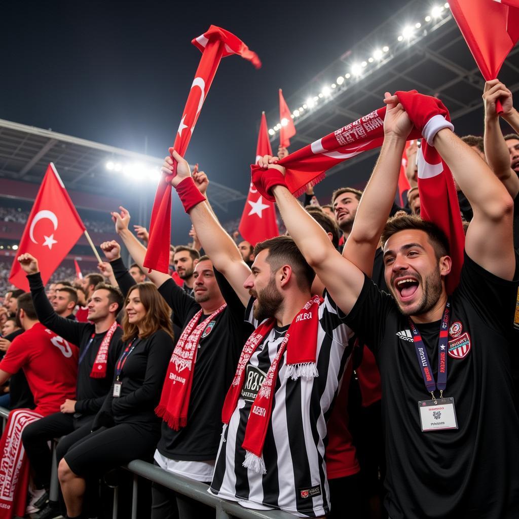 Beşiktaş fans celebrating victory