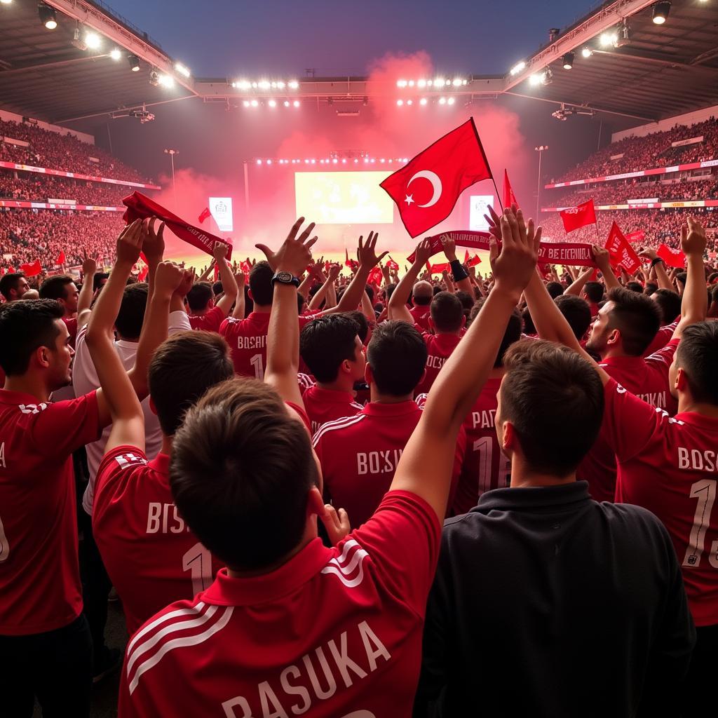 Beşiktaş Fans Celebrating a Victory