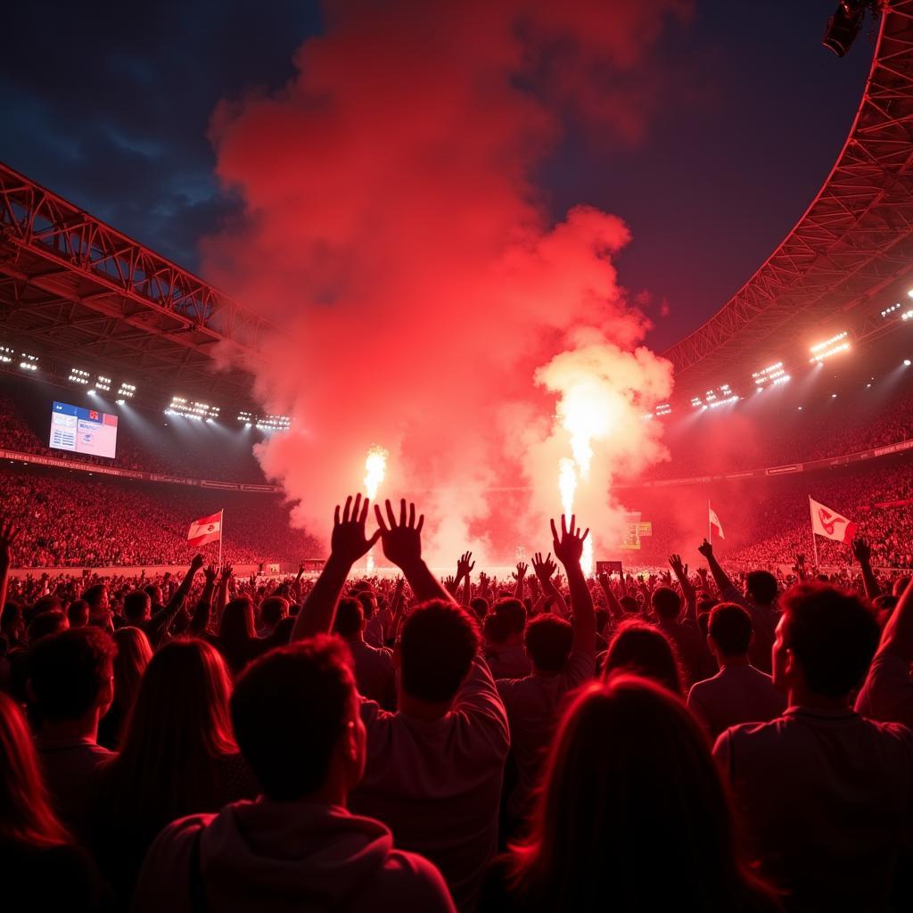 Beşiktaş Fans Celebrating a Victory