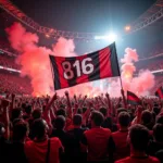 Beşiktaş Fans Celebrating Victory with Angel Number 816 Banner