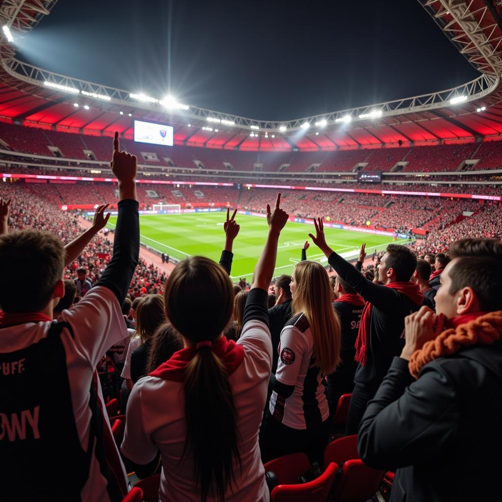 Beşiktaş Fans Celebrating at Vodafone Park