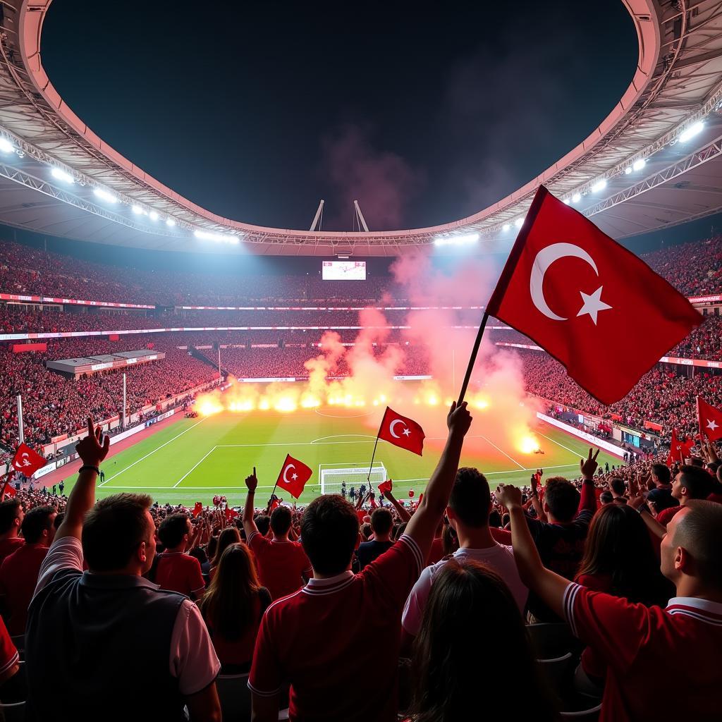 Beşiktaş Fans Chanting in Vodafone Park