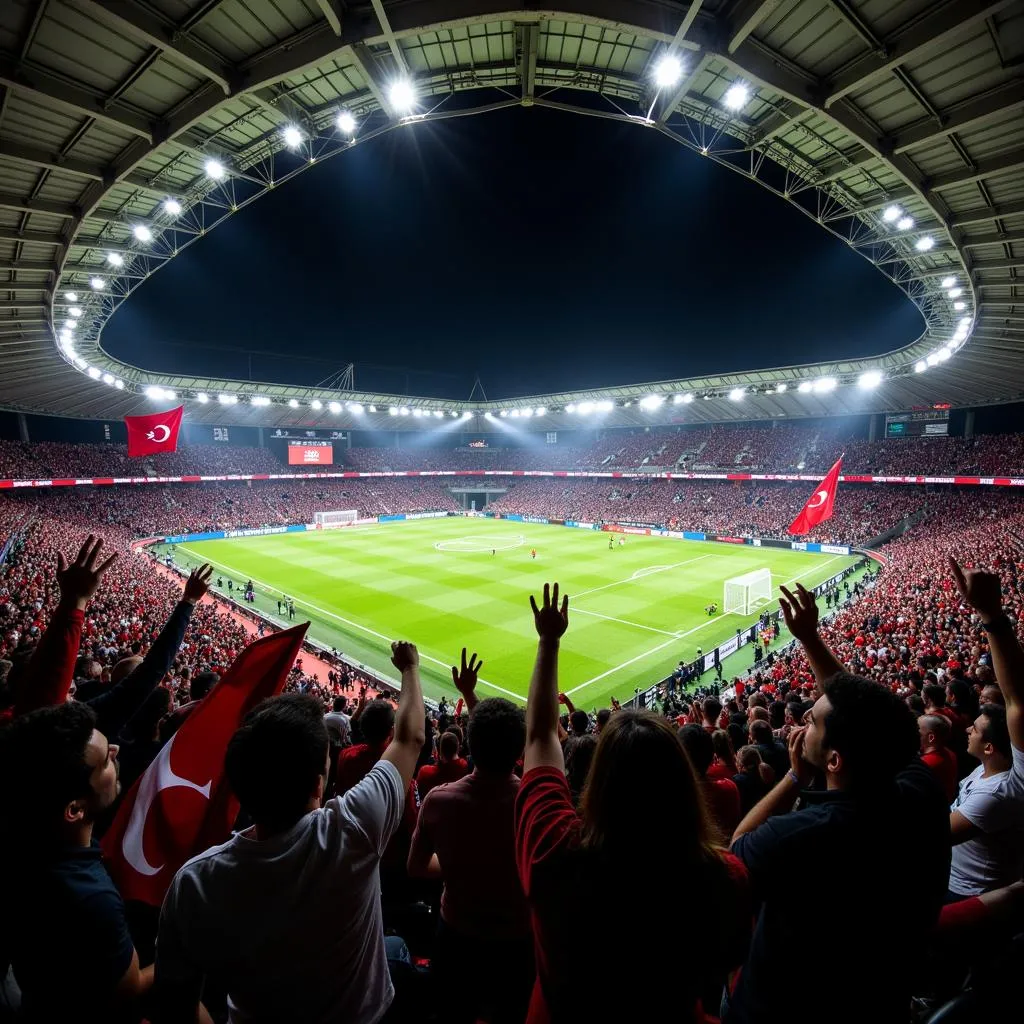 Beşiktaş fans chanting "Mide-923" in Vodafone Park