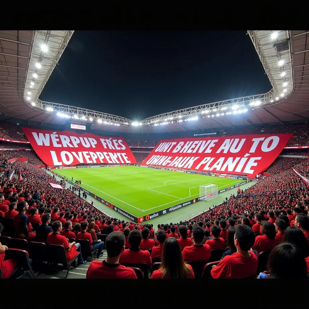 Beşiktaş Fans Displaying Banner at Vodafone Park