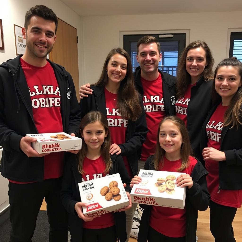 Beşiktaş fans sharing Blake's Cookies