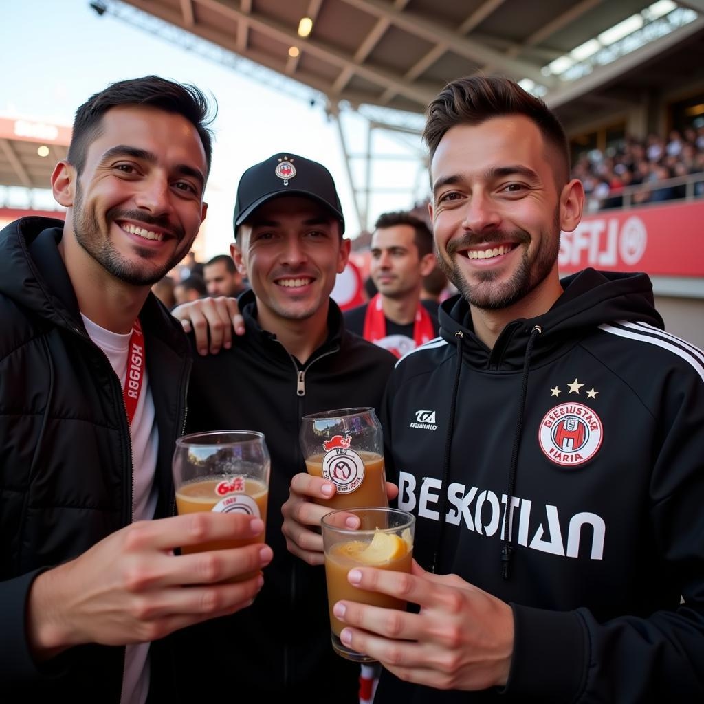 Beşiktaş Fans Enjoying Drinks