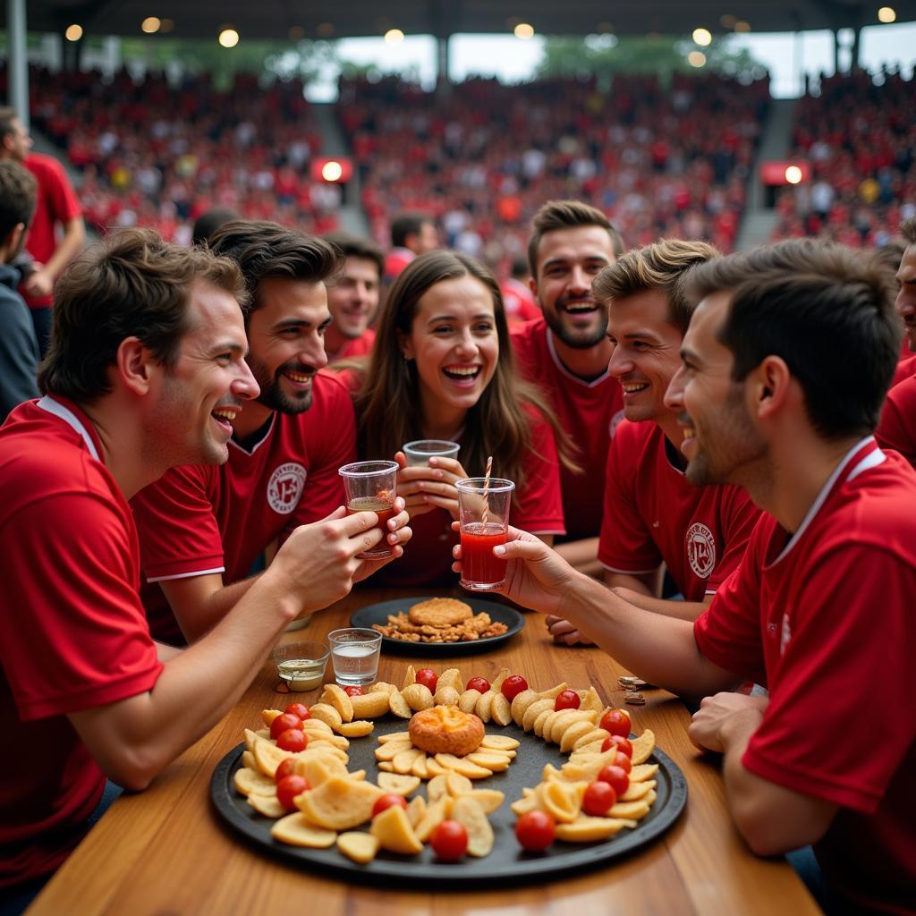 Besiktas Fans Enjoying Match Day Snacks