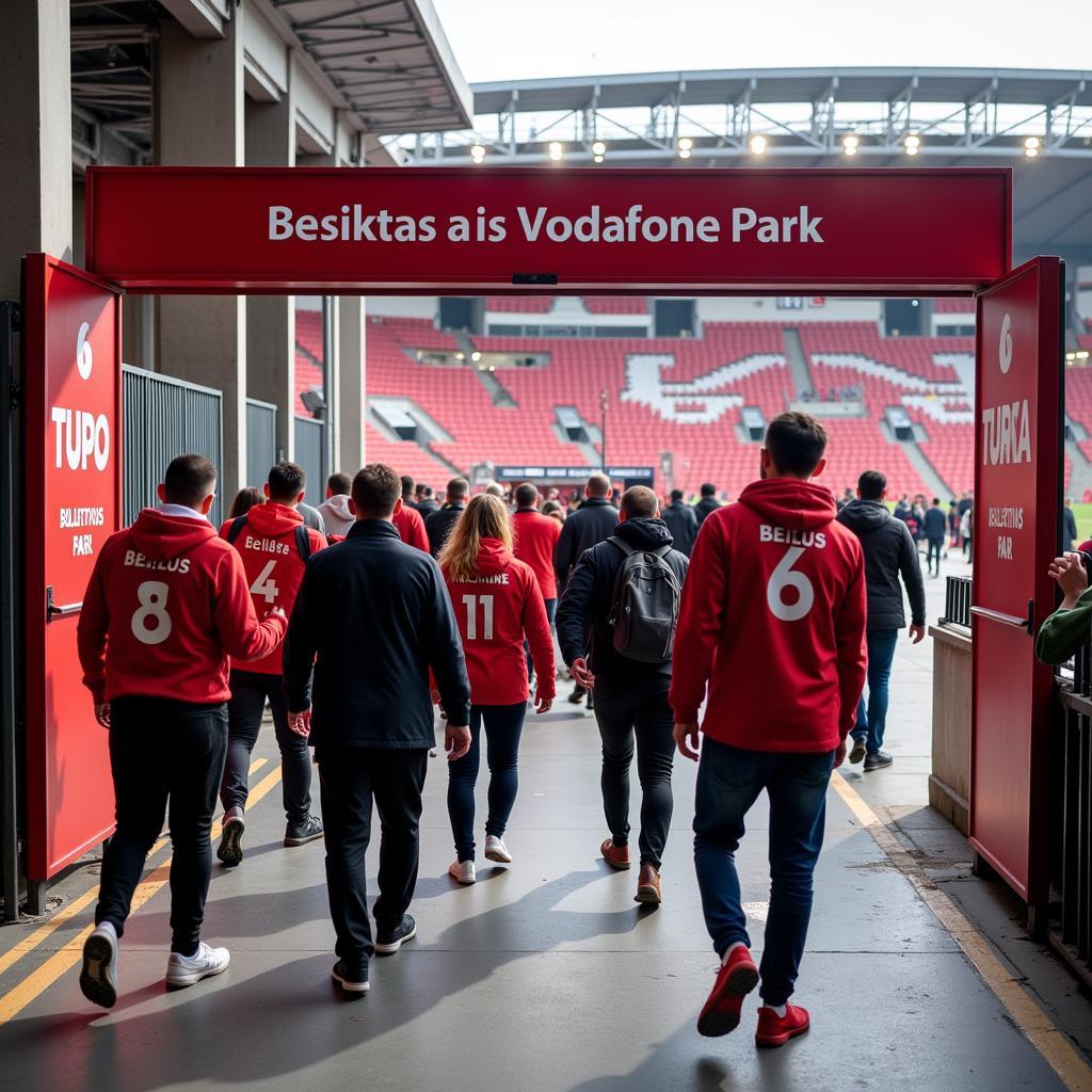 Besiktas Fans Entering Vodafone Park