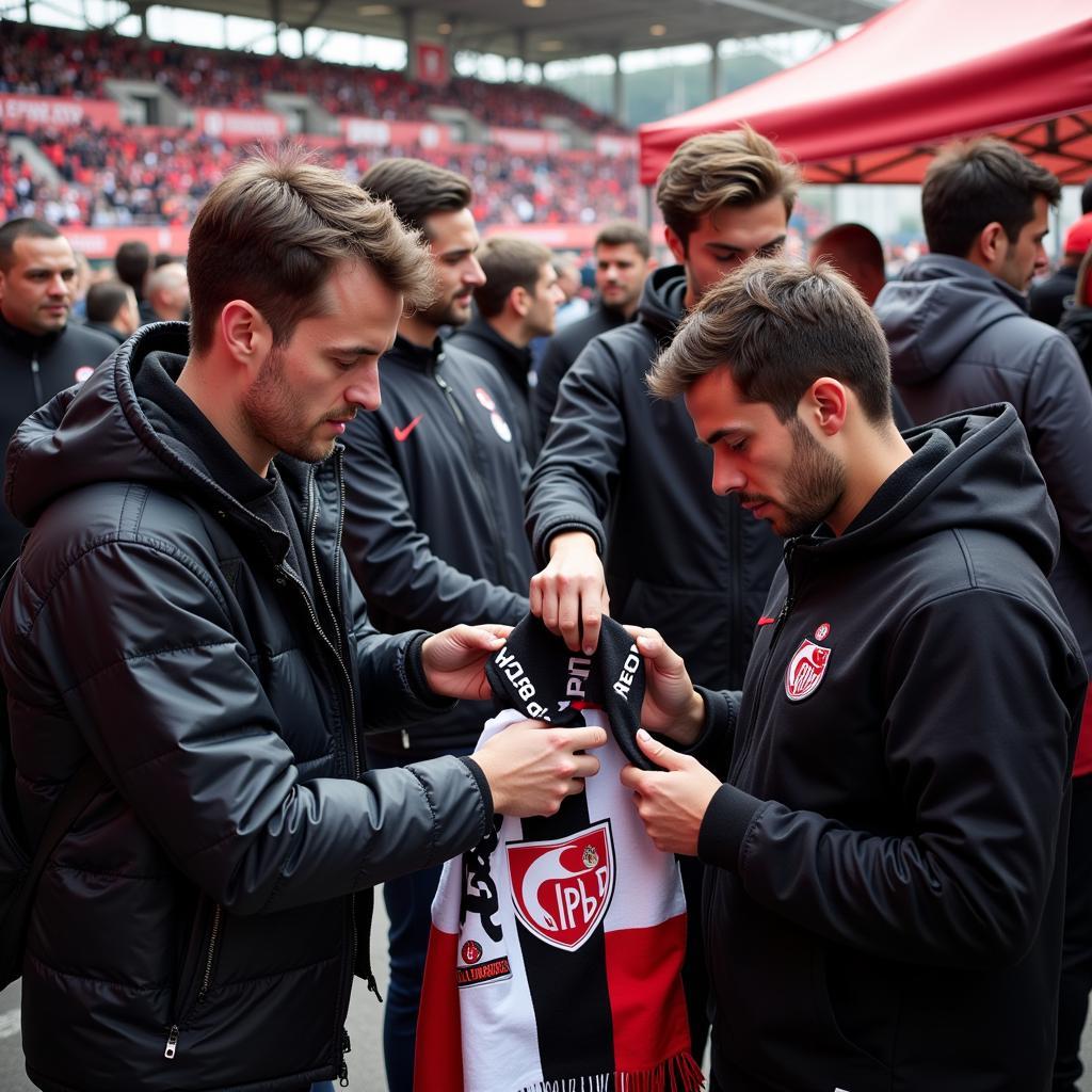 Beşiktaş Fans Examining Scarf