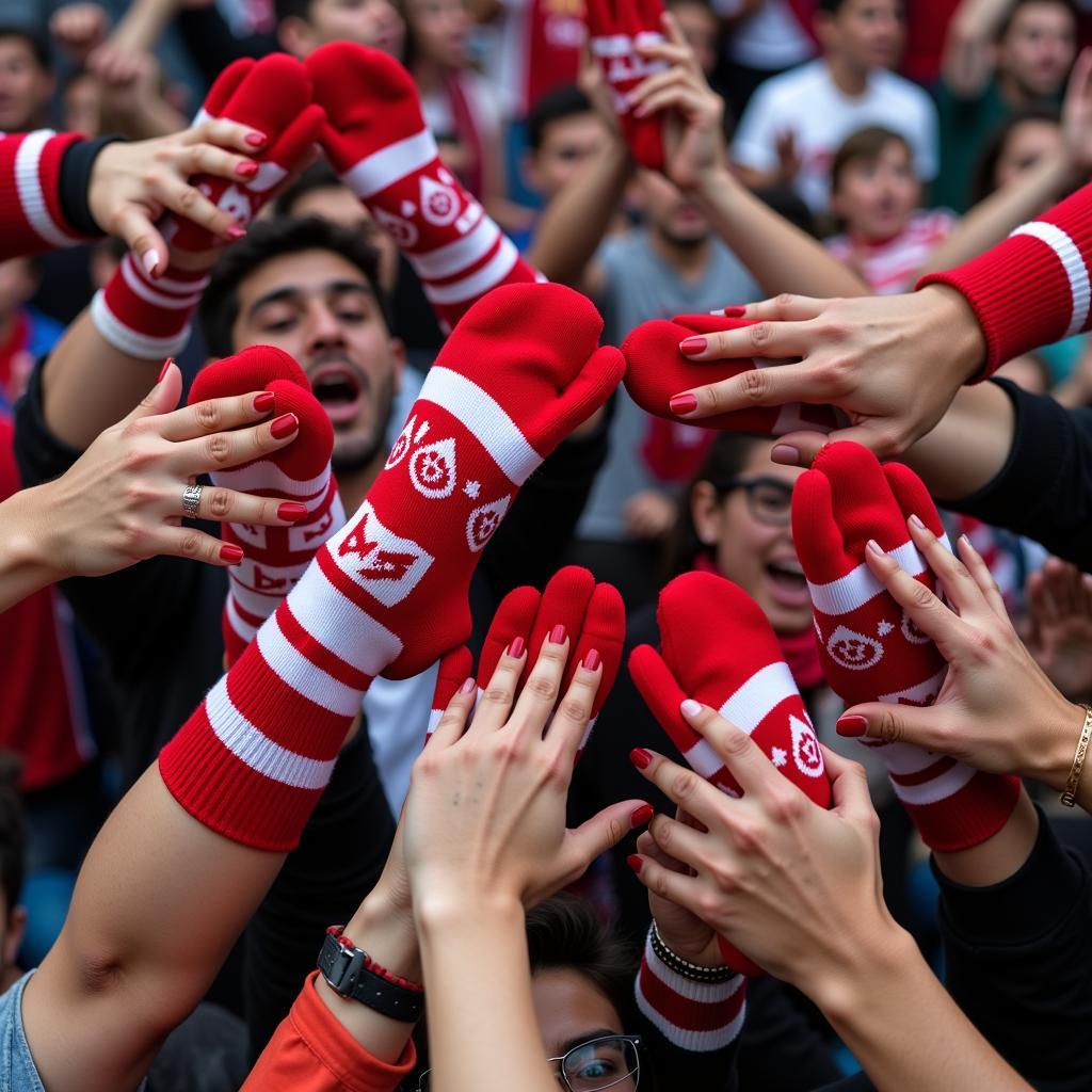 Besiktas fans from around the world unite with the five finger socks.