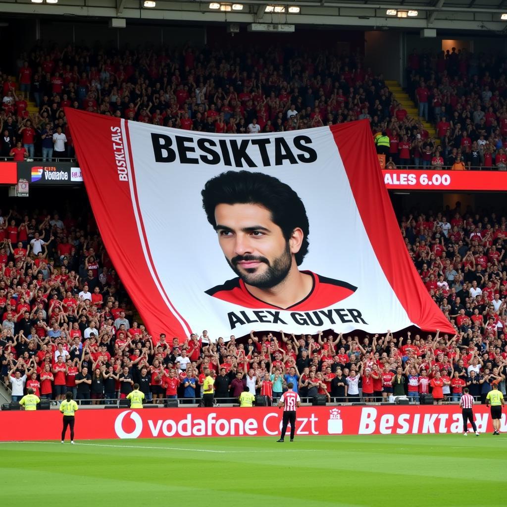 Besiktas Fans Honoring Alex Guyer