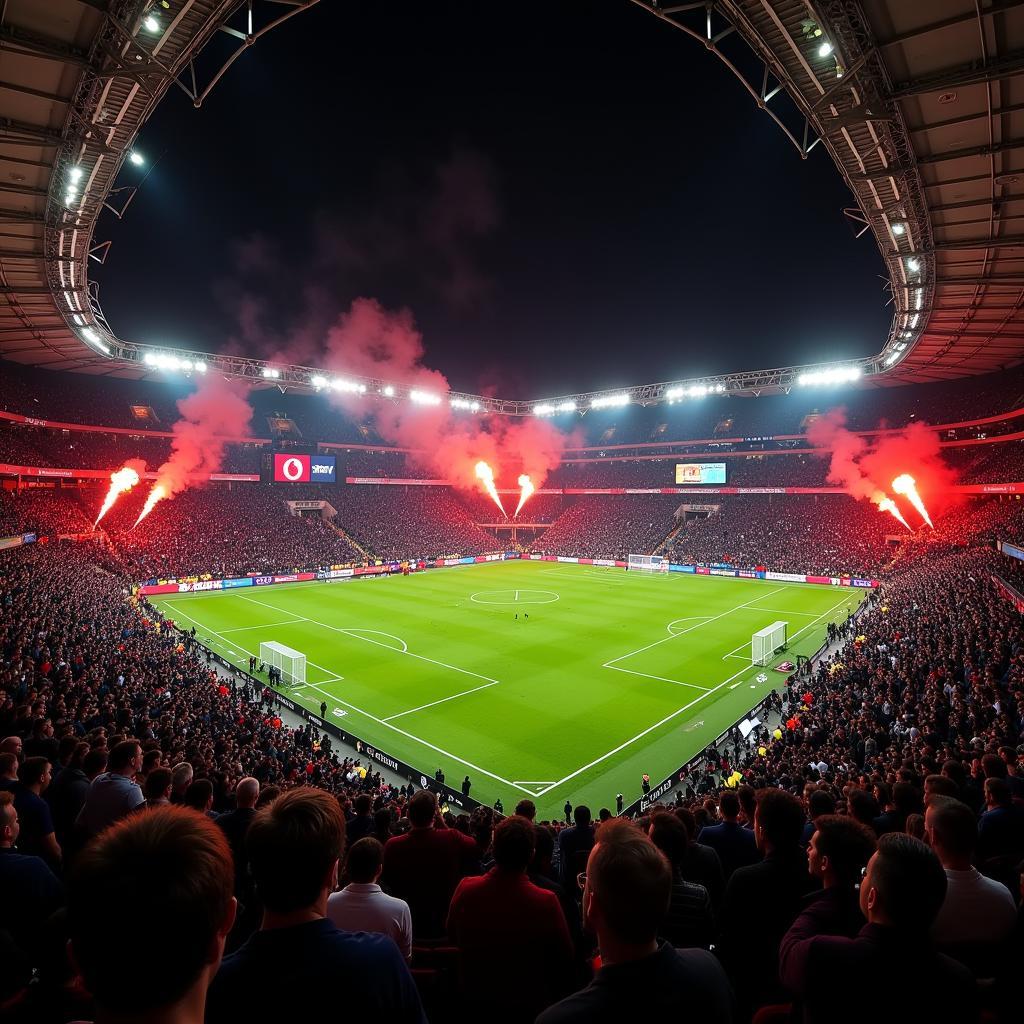 Besiktas Fans Celebrate in Vodafone Park