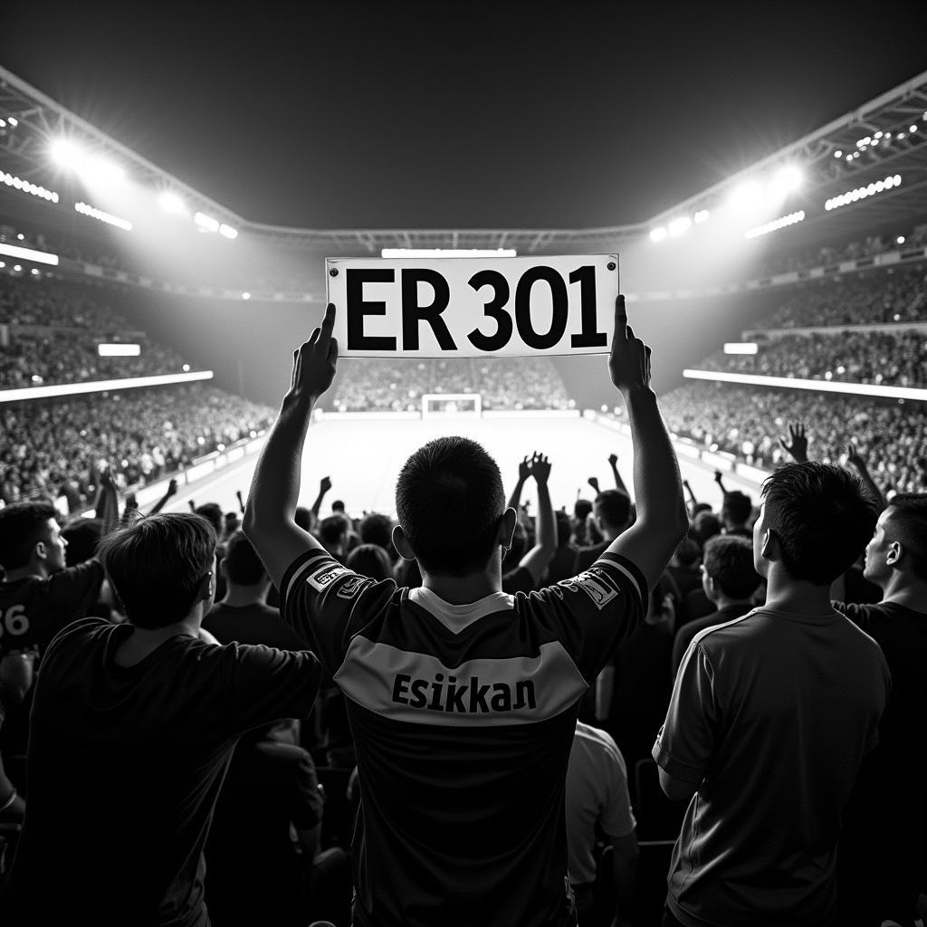 Besiktas fans filling Inonu Stadium