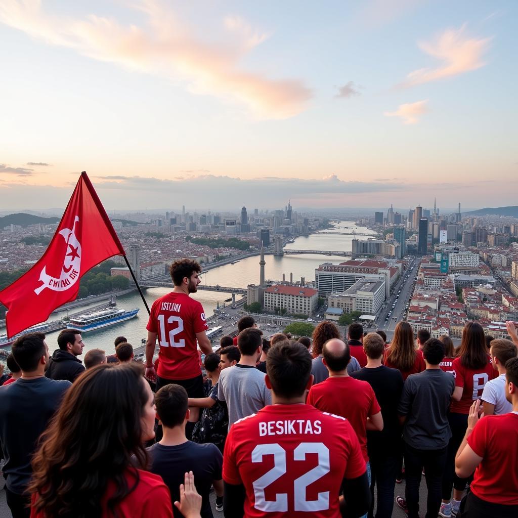 Besiktas Fans Gathering in Istanbul