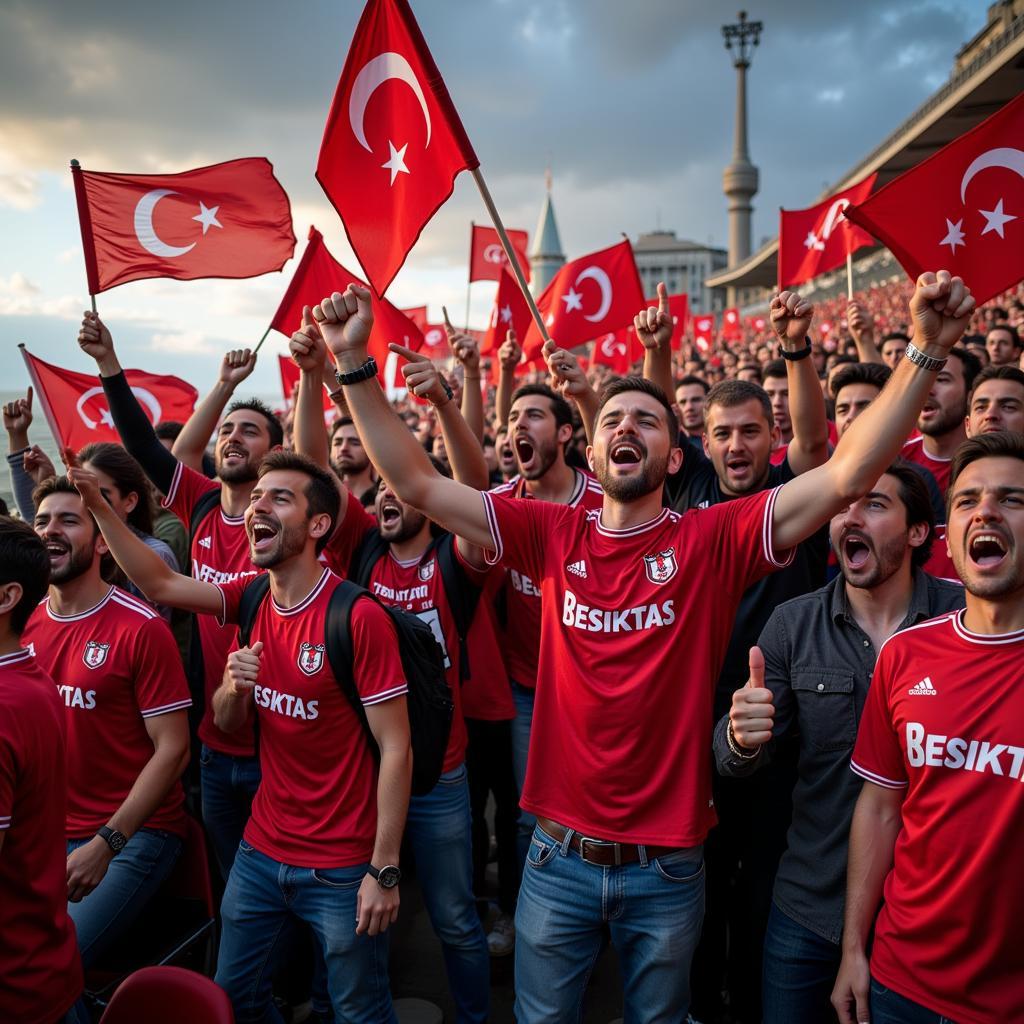 Besiktas Fans Traveling for an Away Game