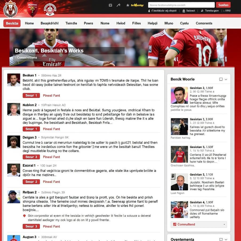 Screenshot of a vibrant online forum dedicated to Beşiktaş, buzzing with activity