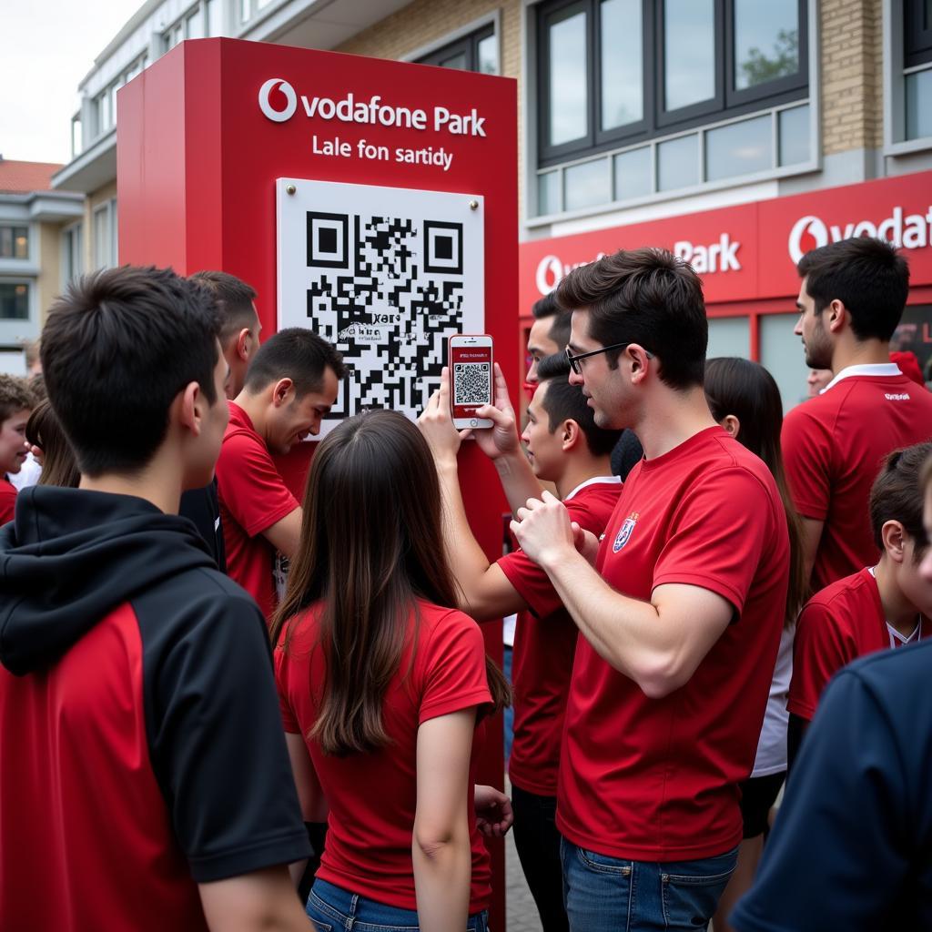 Besiktas Fans Engaging with QR Code