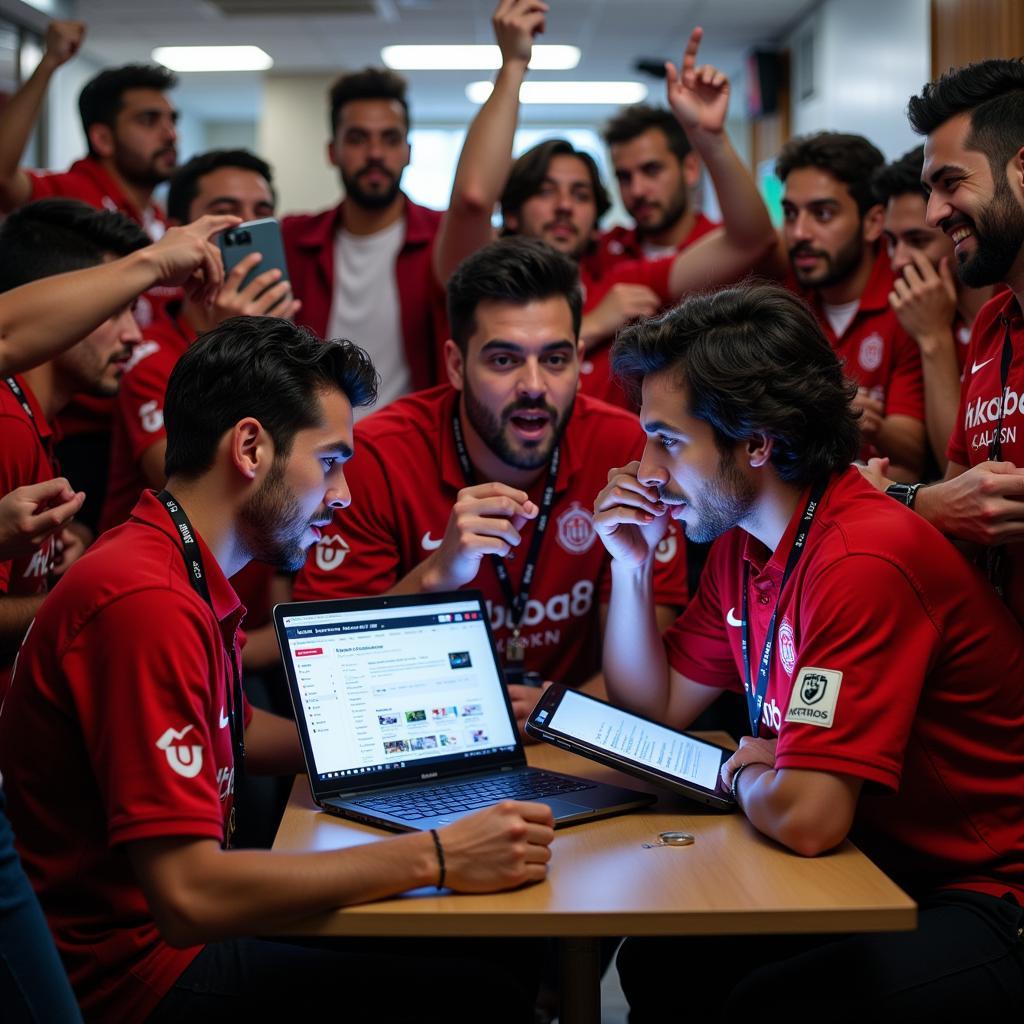 Besiktas fans engaging in online searches