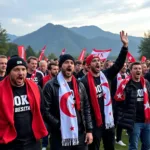 Besiktas fans gathering at Showdown in the Smokies